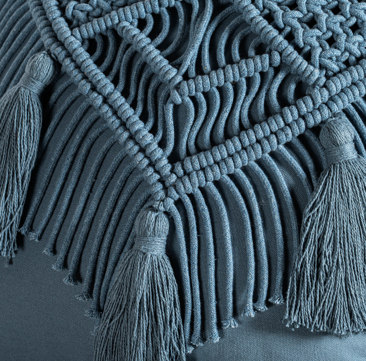 Cojín Macrame Navy