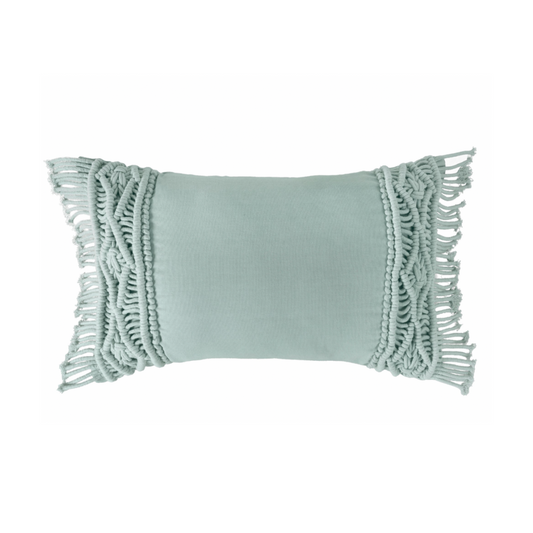Cojín Macrame Light Blue