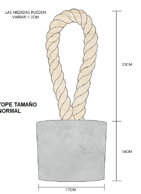 Tope Puerta Negro Piel