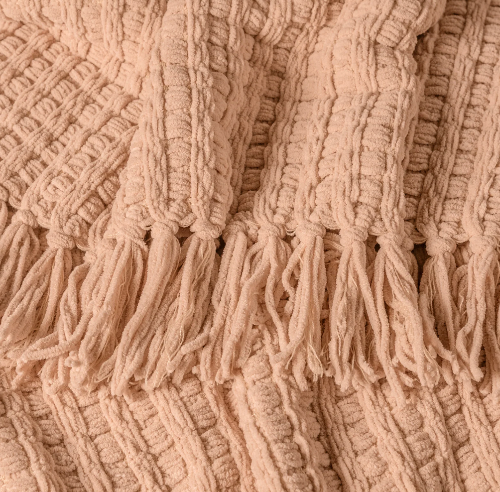 Frazada Chenille Rose