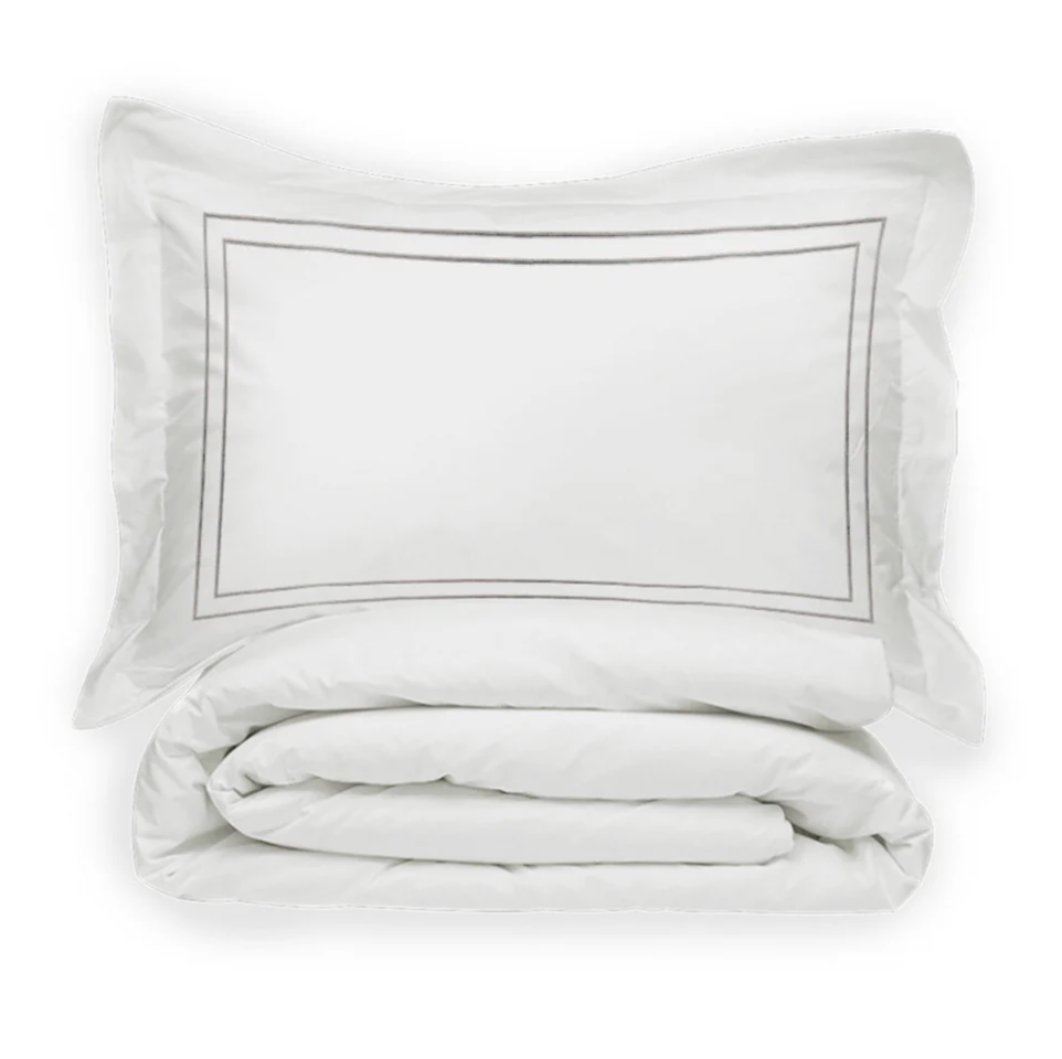 Juego Funda de Duvet Doble Festón de 300 Hilos Algodón
