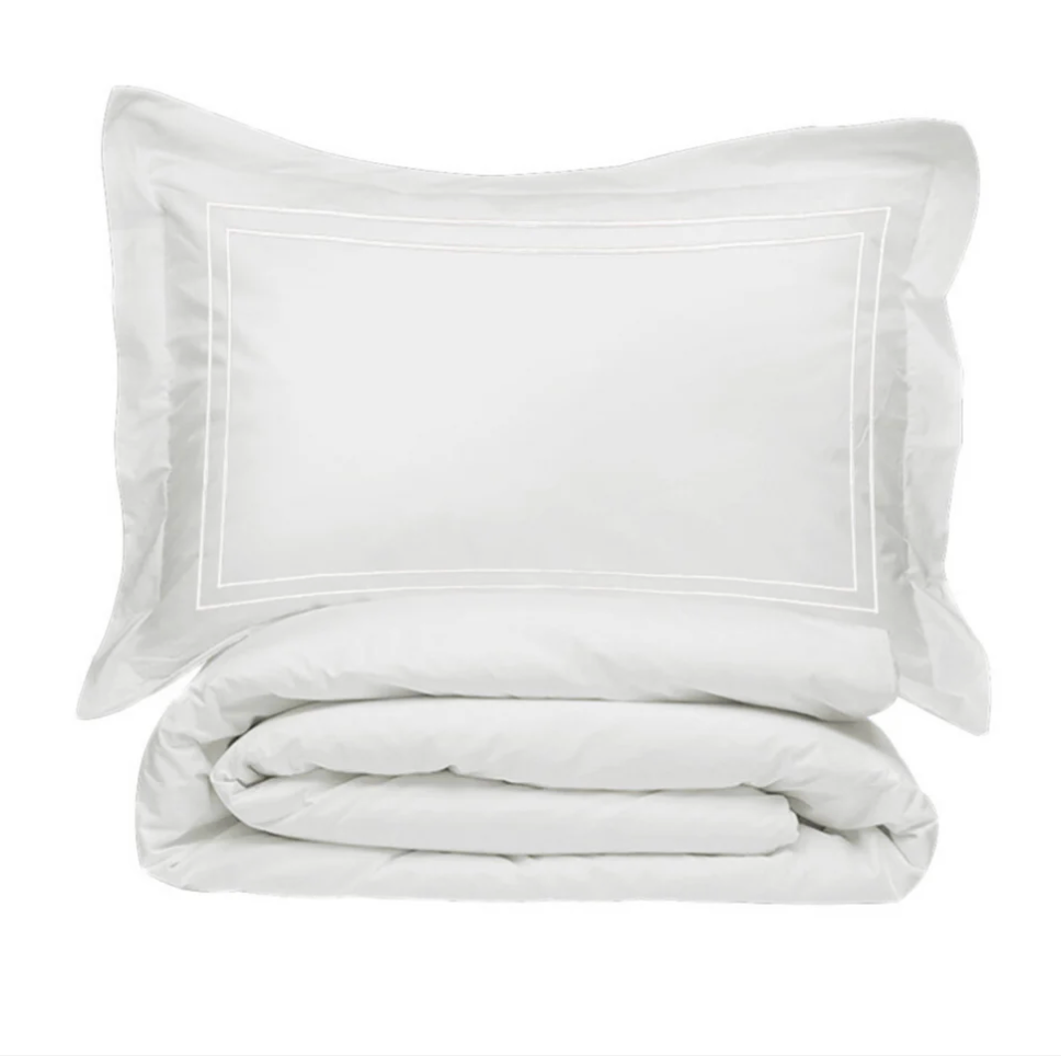 Juego Funda de Duvet Doble Festón de 300 Hilos Algodón