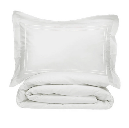 Juego Funda de Duvet Doble Festón de 300 Hilos Algodón